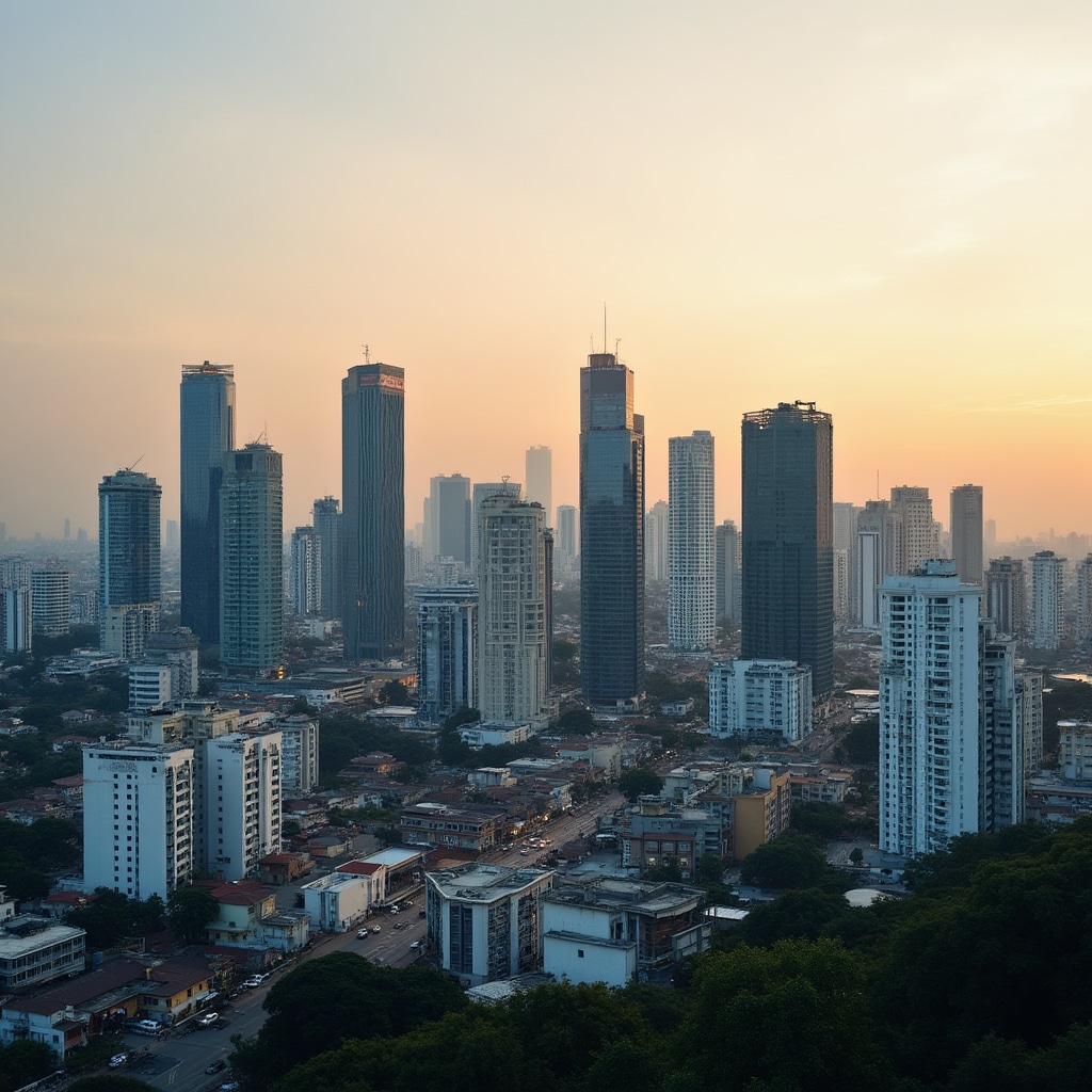 Metro Manila urban skyline showing the diverse cityscape served by cleaning services
